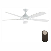 Home Decorators Petersford 52" LED Indoor White Ceiling Fan With Remote 14427